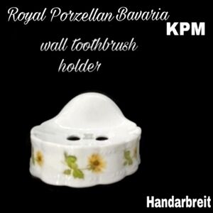 Vintage Royal porzellan Barvaria KPM Germany handarbeit wall toothbrush holder